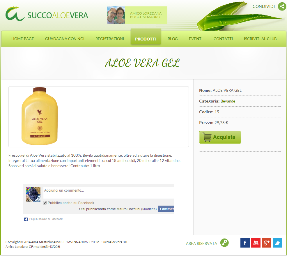 Come acquistare su Succoaloevera
